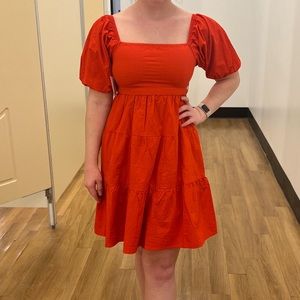 Orange Babydoll Dress